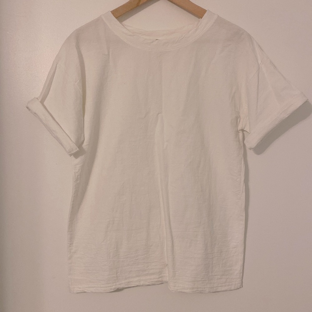 White Textured Blouse